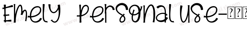 Emely   personal use字体转换